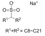 Secondary alkane sulfonate