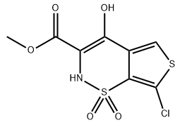 6-chloro-4-hydroxy-3-metho-xycarbonyl-2H-thieno[2,3-e]-1,2-thiazine-1,1-dioxide