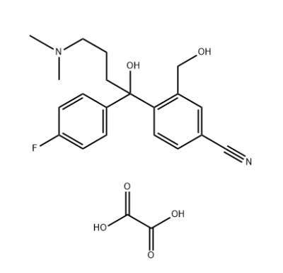 4[(4'-Dimethylamino)-1-(4”-fluorophenyl)-1hydroxybutyl]-3-(hydroxymethyl)benzonitrileoxalate